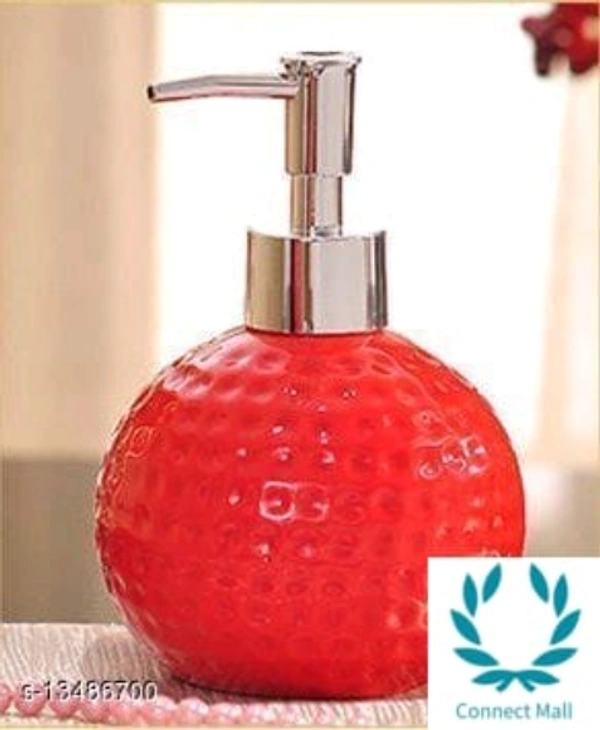 Ceramic Texture Designed Liquid Soap - Red, 1